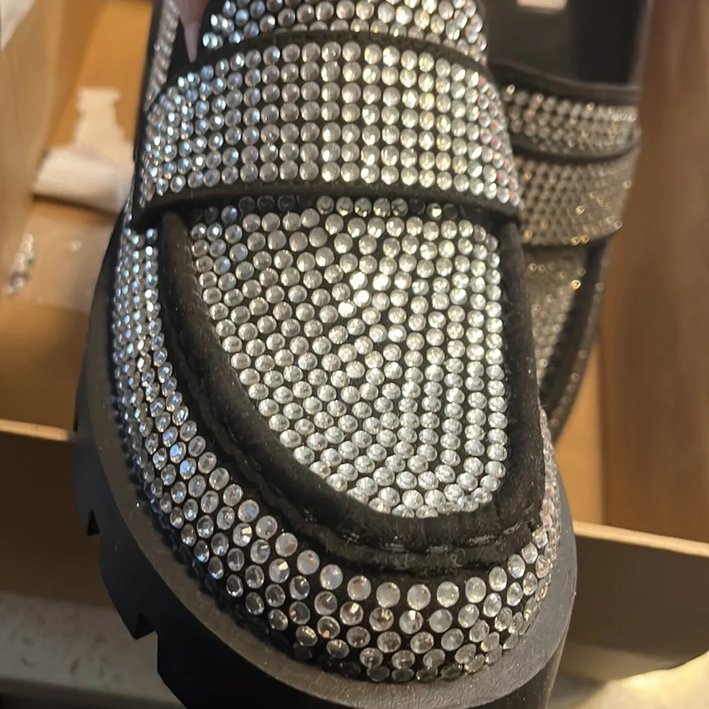 Steve Madden Rhinestone Loafers - Picture 3 of 6